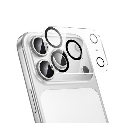 Защитное стекло на камеру для iphone 17 Pro (6.3) HOCO G13 3D прозрачное с черной окантовкой тех пак
