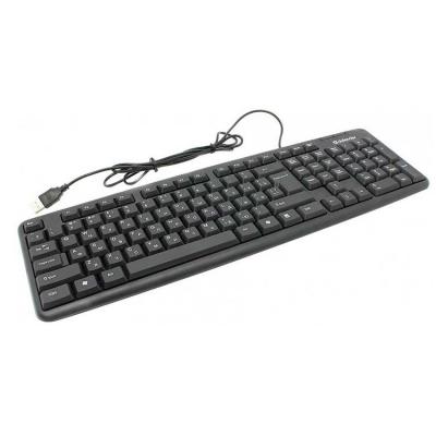 Клавиатура проводная DEFENDER Element HB-520 USB RU полноразмерная черная Клавиатура проводная DEFENDER Element HB-520 USB RU полноразмерная черная