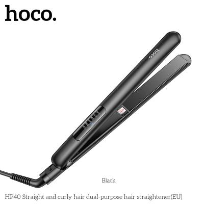 Выпрямитель для волос Hoco HP40 2в1 выпрямление и завивка черный
