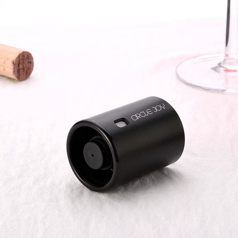Вакуумная пробка для винных бутылок ми сяоми ксиоми Stainless Steel Wine Bottle Stopper с функцией памяти черная