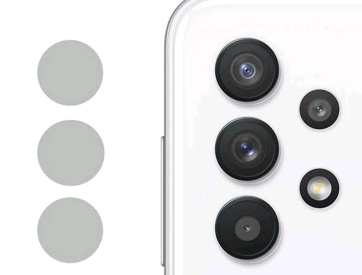 Стекло камеры для Samsung A325/A32 черное