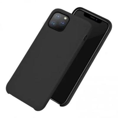 Чехол накладка для iphone 15 Pro (6.1) силикон+пластик под кожу с магнитом для magsafe и подложкой черная