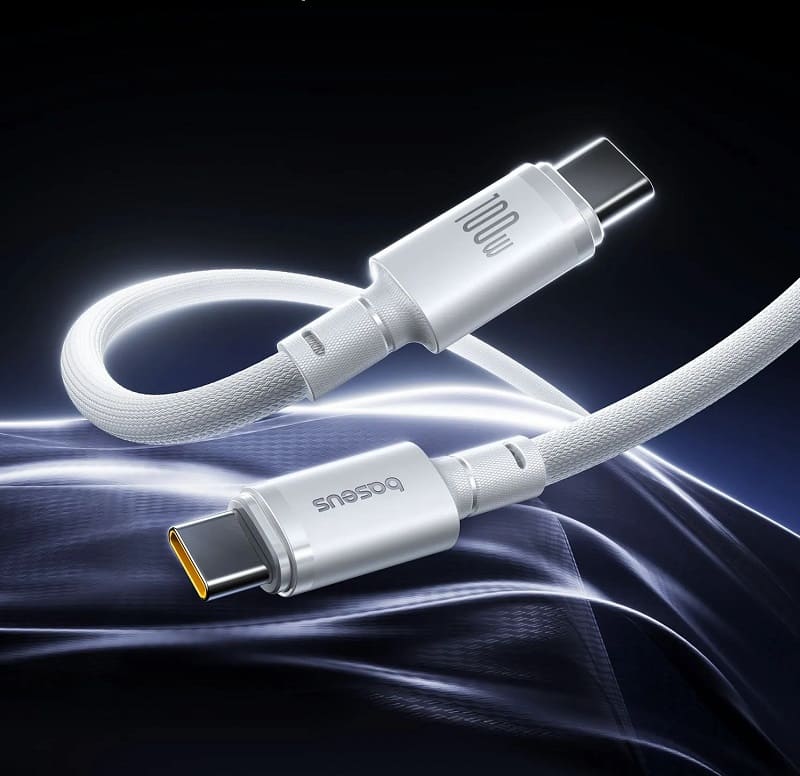 Кабель для зарядки Type-C to Type-C Baseus E0426V00 100W 2м в оплетке черный