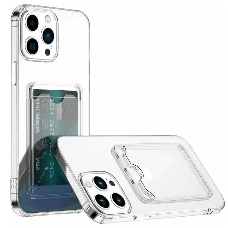 фото Чехол накладка для Xiaomi Redmi A3/Redmi A3x/Poco C61 Red Line iBox Crystal с картхолдером силикон прозрачный