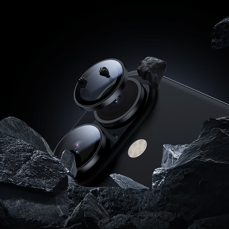 фото Защитное стекло на камеру для iphone 15 6.1/15 Plus 6.7 HOCO V13 3D с металлической рамкой черное
