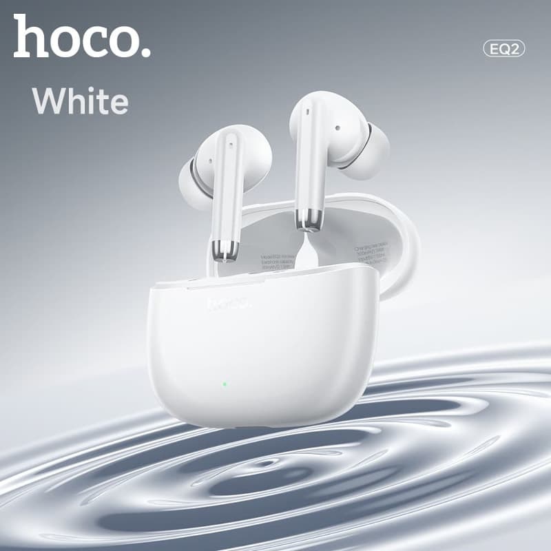 Изображение Наушники беспроводные Hoco EQ2 Thought белые фото Наушники беспроводные Hoco EQ2 Thought белые