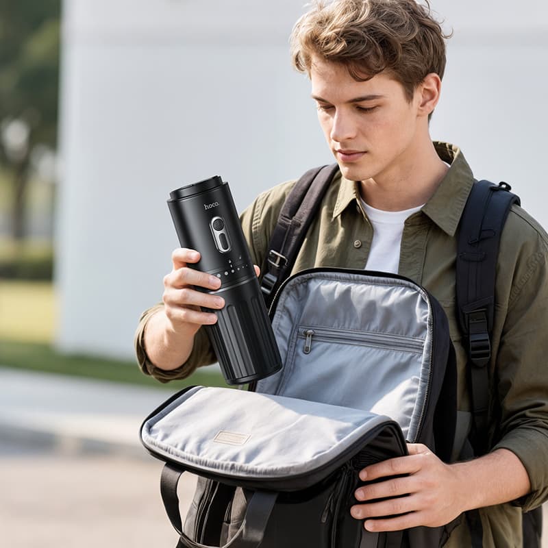 Портативная кофемашина HOCO HX80 3в1 15W 1300mAh черный