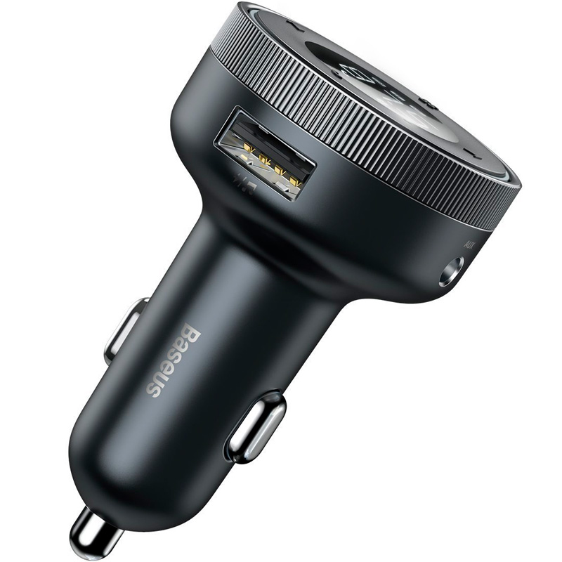 фото FM трансмиттер bluetooth модулятор Baseus Enjoy 2USB 3.4A 17 Вт + FM черный CCLH-01