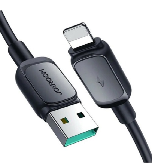 Кабель для зарядки iphone Lightning Joyroom S-A14 1.2м 3A силикон черный