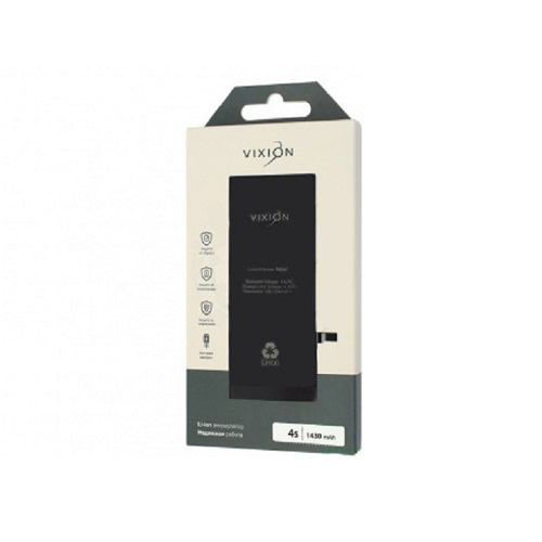 фото Аккумулятор для iphone 4S 1430mAh Vixion с монтажным скотчем
