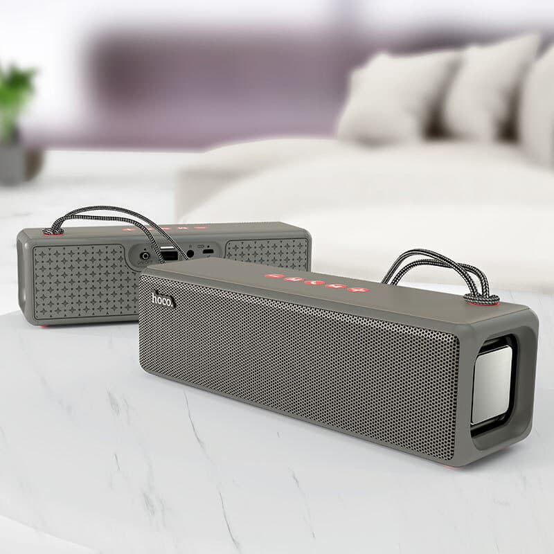 Колонка блютуз HOCO HC3 Bounce серая 2400mAh