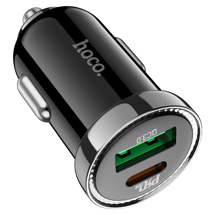 фото Автомобильное зарядное устройство HOCO Z44 PD 20W+QC3.0 / Type-C USB-C+USB черное
