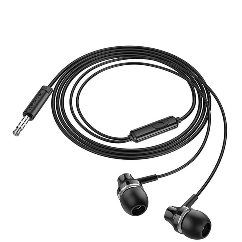фото Наушники проводные Borofone BM74 Jack 3.5mm, 1.2 м с микрофоном черные