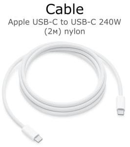 Кабель для зарядки IP original Type-C USB-C to Type-C USB-C 240W 2м белый A2794