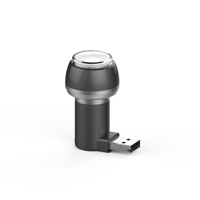Мини бритва питание от телефона вход USB+Micro серая