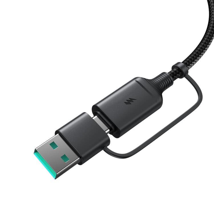 фото Беспроводное зарядное устройство магнитное Joyroom JR-WQM03 15W в USB-A/USB-C Type-C черное