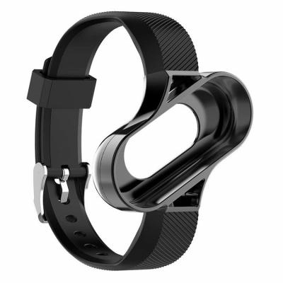 Ремешок для Mi Band 3 CBXM315 силикон Black смещенный в бок