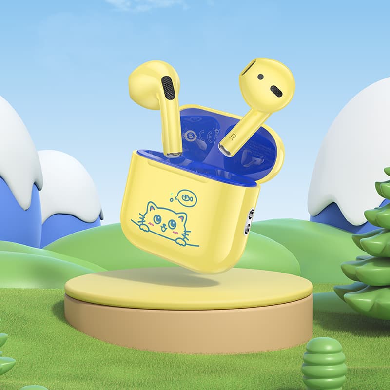 фото Наушники беспроводные Hoco EW112 детские желтые