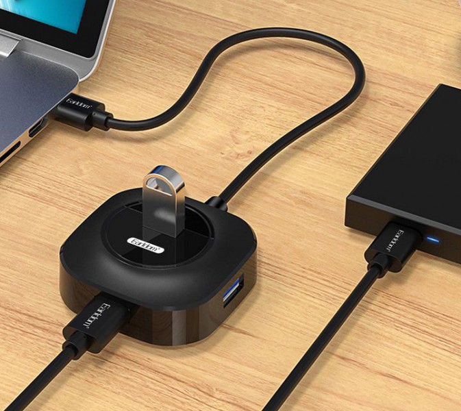 Разветвитель адаптер переходник USB HUB Хаб Ealdom ET-HUB06 4 порта USB 2.0+micro USB черный Разветвитель адаптер переходник USB HUB Хаб Ealdom ET-HUB06 4 порта USB 2.0+micro USB черный