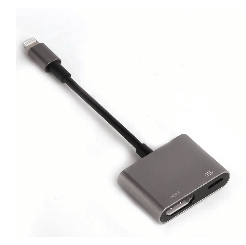 Адаптер переходник конвертер с Lightning на HDMI + Lightning Onten OTN-7565S Video Adapter 0.2м черный