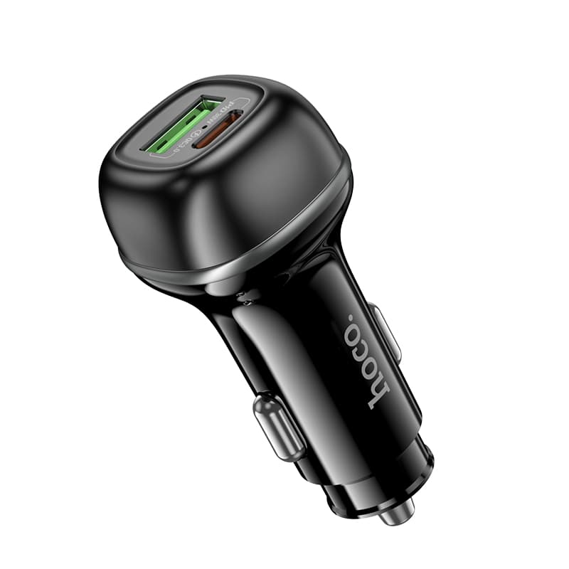 Изображение Автомобильное зарядное устройство HOCO Z58A 48W PD 30W+QC3.0 3A черное фото Автомобильное зарядное устройство HOCO Z58A 48W PD 30W+QC3.0 3A черное