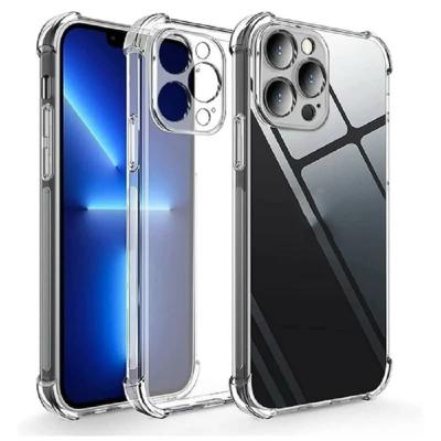 Чехол накладка для iphone 12 (6.1) с защищенными углами и защитой камеры прозрачная