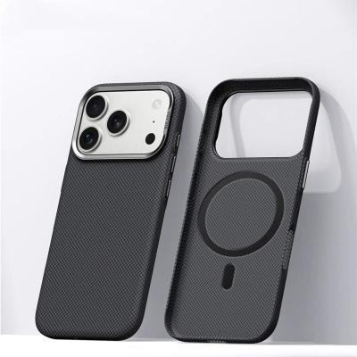 Чехол накладка для iphone 17 Pro (6.3) SULADA Grid Wake Mag карбон пластик черный с магнитом для magsafe