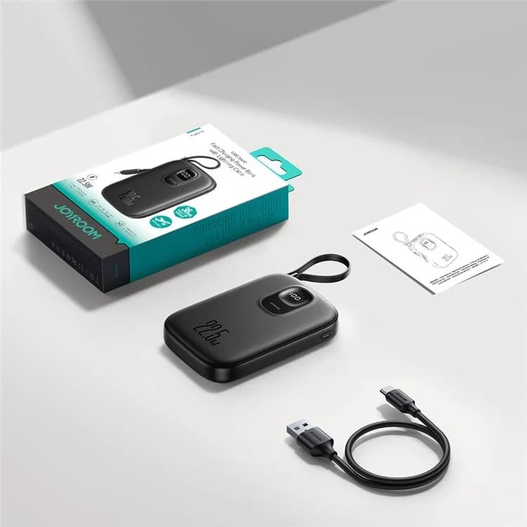 Изображение Внешний аккумулятор повербанк Power bank Joyroom JR-PBF18 10000mAh 22.5W с дисплеем черный фото Внешний аккумулятор повербанк Power bank Joyroom JR-PBF18 10000mAh 22.5W с дисплеем черный