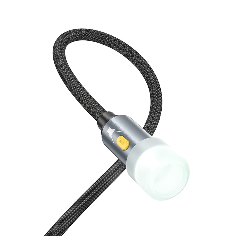 фото Портативный кабель-фонарик ночник Hoco UA38C 2в1 USB/Type-C USB-C to LED черный (не совместим с iPh и Sams)