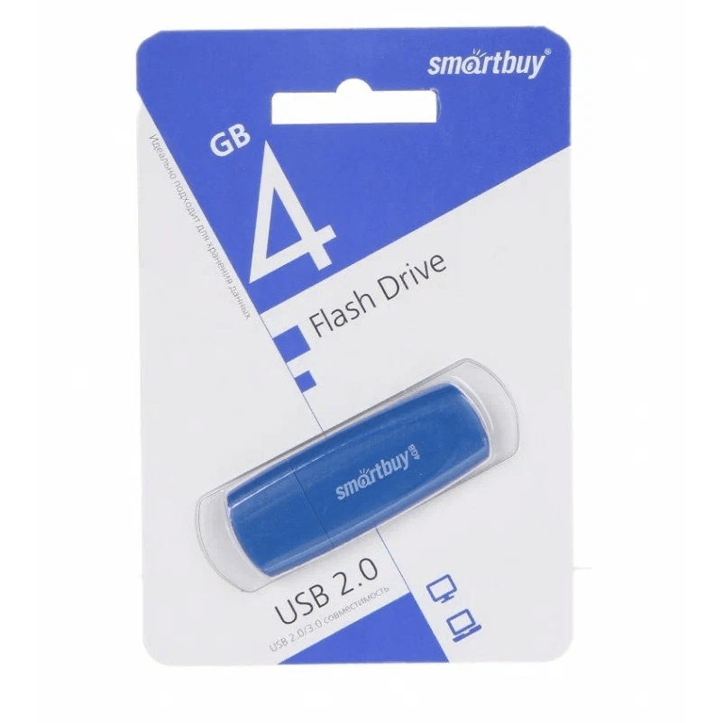Изображение Флеш-накопитель Smartbuy Scout синий 4Gb Изображение Флеш-накопитель Smartbuy Scout синий 4Gb