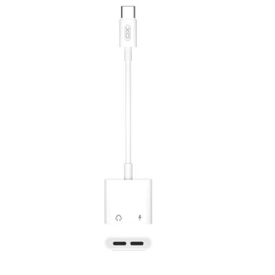 Аудио адаптер переходник для наушников с Type-C USB-C на 2 Type-C USB-C xomobile NB172C белый