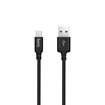 Кабель для зарядки Micro USB HOCO X14 2м плетеный черный