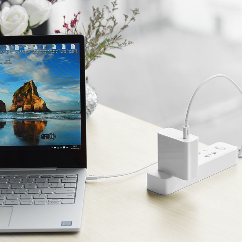 Кабель для зарядки Type-C to Type-C HOCO X23 3A 1м белый