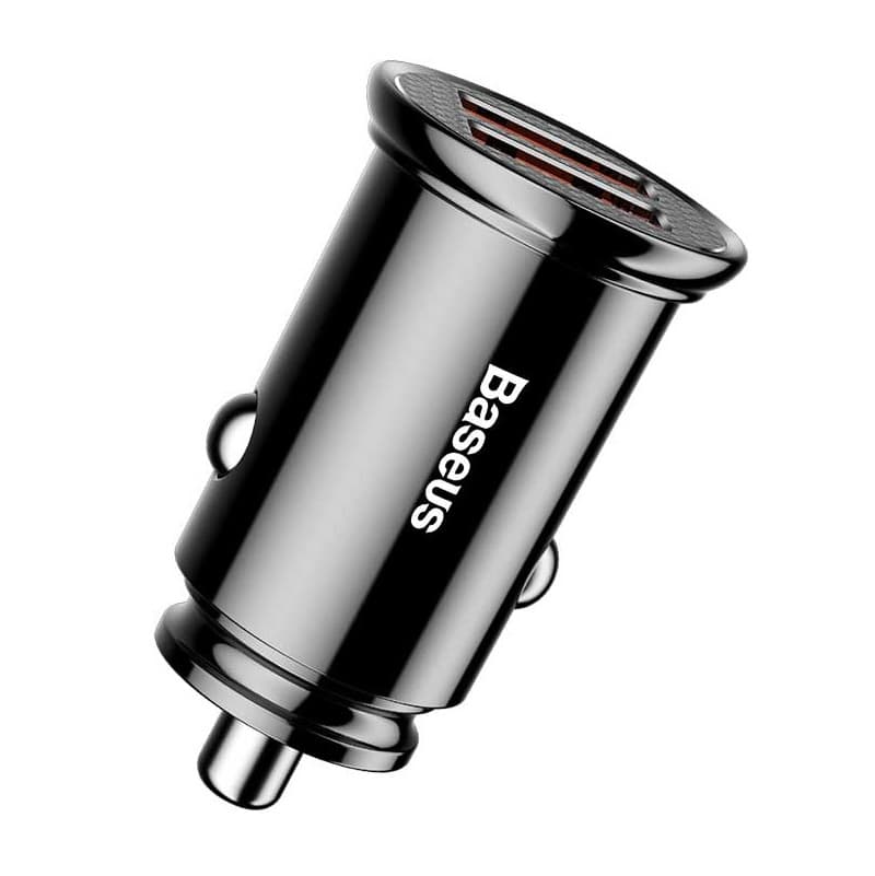 фото Автомобильное зарядное устройство Baseus Circular Plastic 2USB QC3.0 30W черное CCALL-YD01