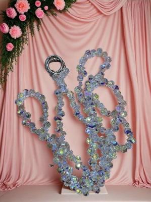 Шнурок подвеска обвес Бусины стеклянные 120см CS202502