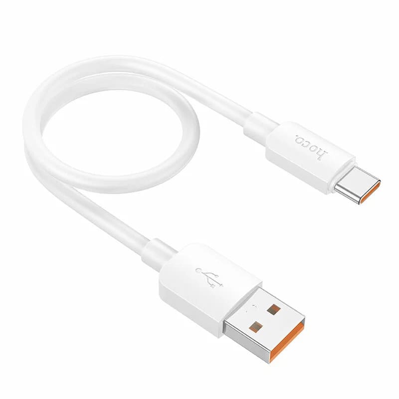 Кабель для зарядки Type-C USB HOCO X96 27W 0.25см 3A силикон белый