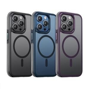 Чехол накладка для iphone 15 Pro (6.1) HOCO AS5 силикон+пластик с магнитом черная
