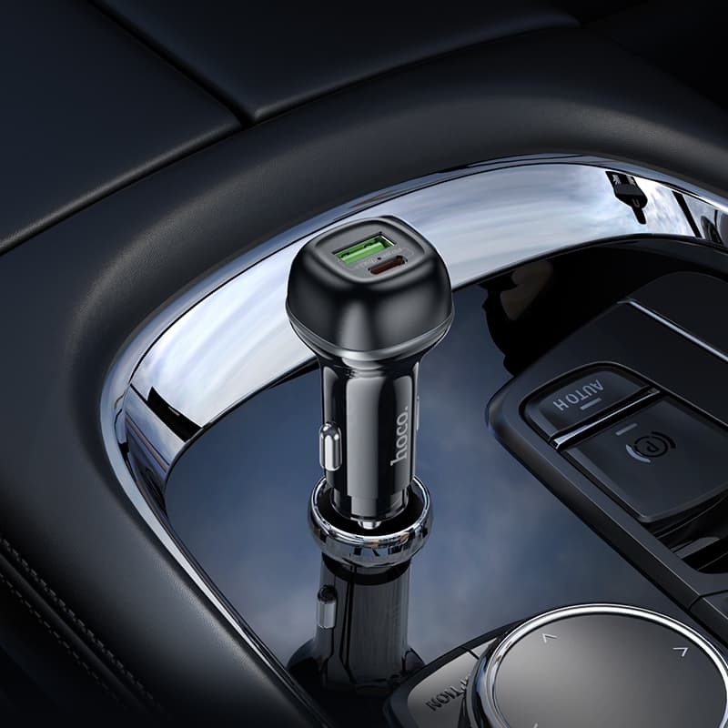 фото Автомобильное зарядное устройство + кабель Type-C to Type-C HOCO Z58A 48W PD 30W+QC3.0 3A 1м черный