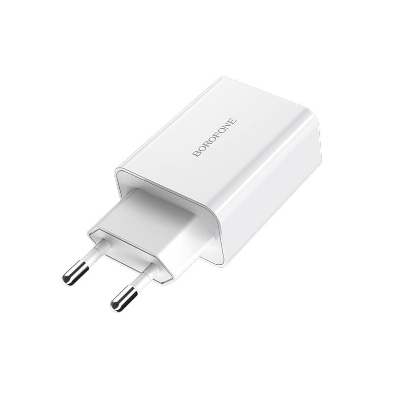 фото Сетевое зарядное устройство Адаптер Блок питания Borofone BA21A USB QC3.0 18W белое