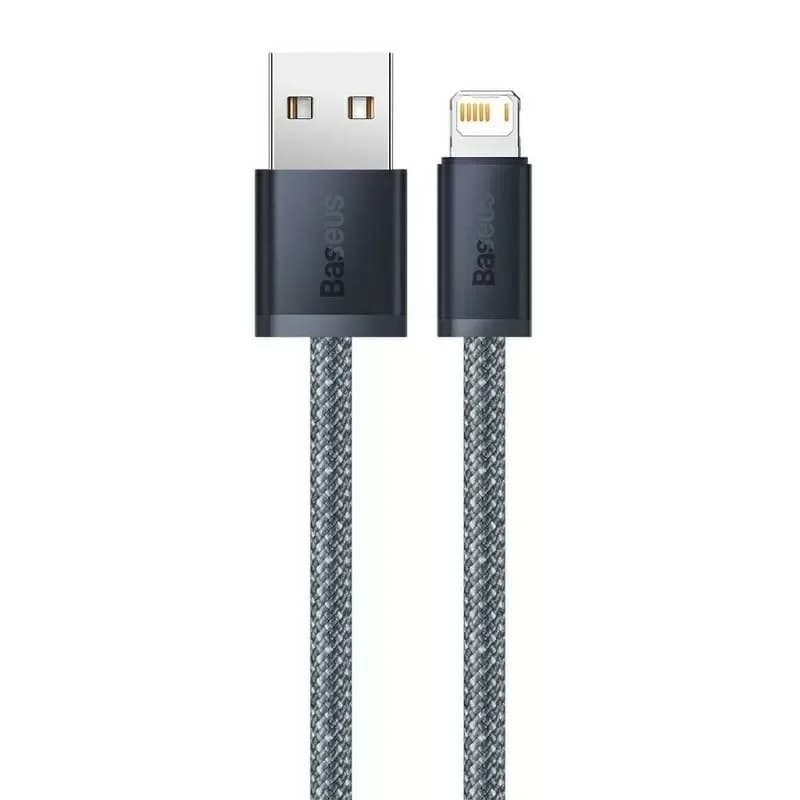 Кабель для зарядки iphone Lightning Baseus Dynamic CALD000516 2.4A 2м стальной серый Кабель для зарядки iphone Lightning Baseus Dynamic CALD000516 2.4A 2м стальной серый