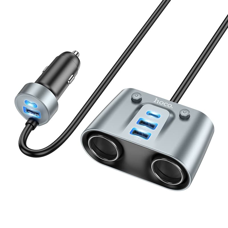 Изображение Разветвитель HOCO Z51 2 прикуривателя + 2 PD 30W + 3USB черный сайта akstel.ru фото Разветвитель HOCO Z51 2 прикуривателя + 2 PD 30W + 3USB черный