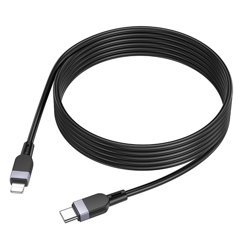 Кабель для зарядки iP Lightning to Type-C HOCO X109 PD 27W 2м силиконовый черный