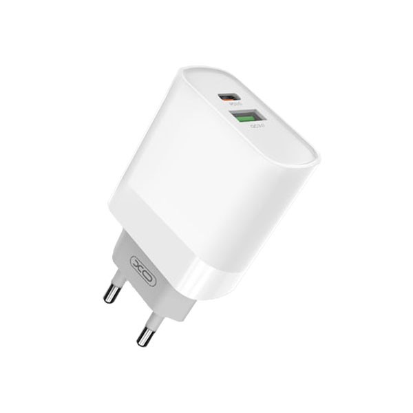 фото Сетевое зарядное устройство + кабель Type-C to Type-C xomobile L64 PD+QC3.0 18W белый