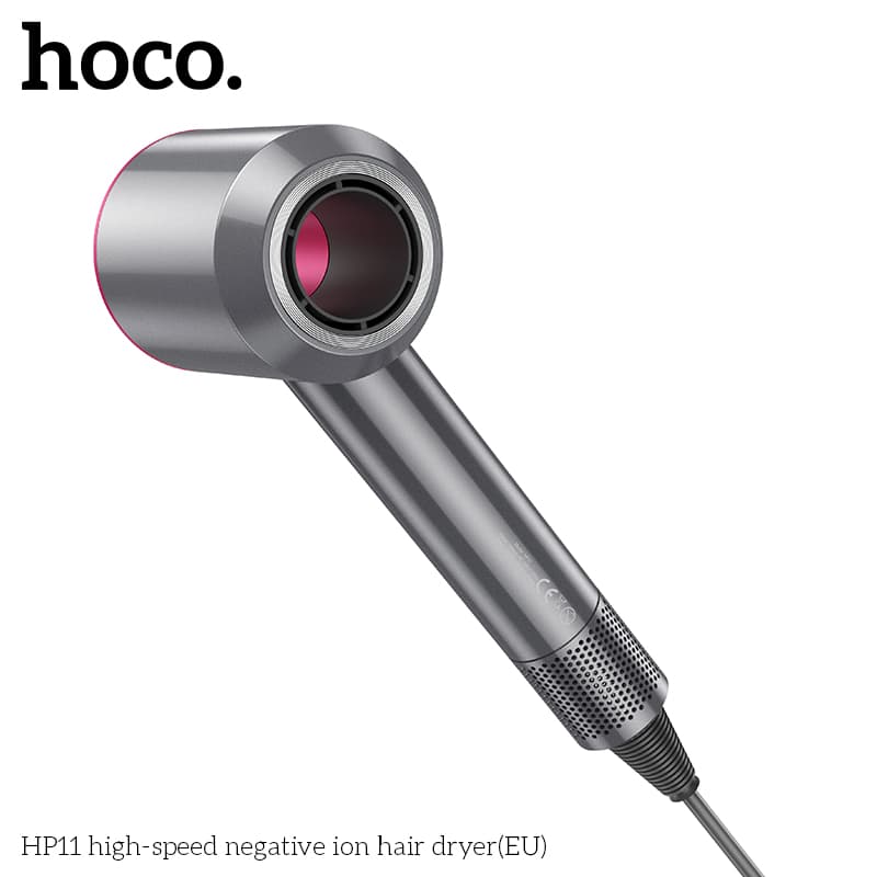 Фен для волос Hoco HP11 с отрицательными ионами фиолетовый