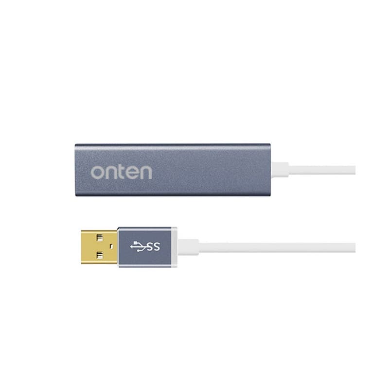 Разветвитель адаптер переходник USB HUB Хаб Onten OTN-5226 4в1 3 порта USB+RJ45 Ethernet 0.2м