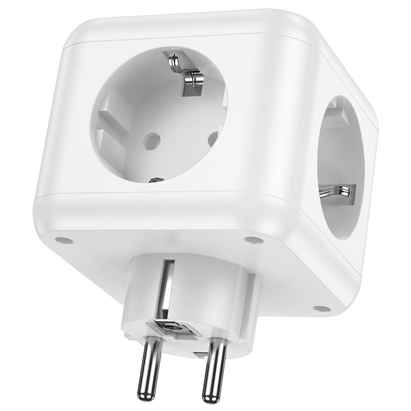 Сетевой фильтр Borofone BAC11 3 гнезда + 2 Type-C USB-C PD 40W + 2USB QC3.0 2500W белый Сетевой фильтр Borofone BAC11 3 гнезда + 2 Type-C USB-C PD 40W + 2USB QC3.0 2500W белый