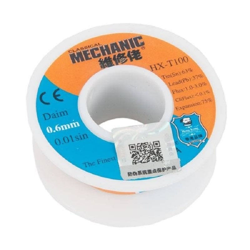 Припой в проволоке MECHANIC HX-T100 диаметр 0,6мм 55грамм с флюсом