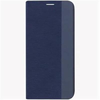 Чехол-книжка для iphone 15 Pro (6.1) Mesh Leather сетчатая кожа с застежкой на магнитах темно-синий