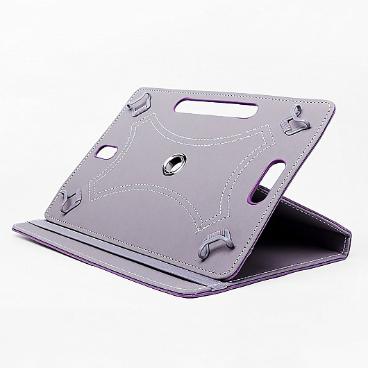 фото Универсальный чехол для планшета 7 дюймов с поворотом экрана коричневый