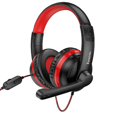 Наушники проводные накладные игровые Hoco W103 Magic Tour Gaming красные